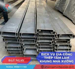 Gia Công Kết Cấu Thép Khung Nhà Xưởng Tại TP.HCM