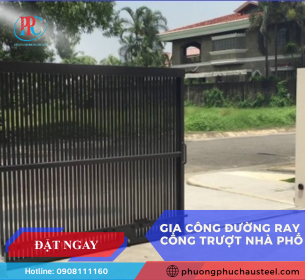 Gia Công Đường Ray Cổng Trượt Nhà Phố: Ít Kẹt – Ít Ồn – Bền Lâu TP.HCM 