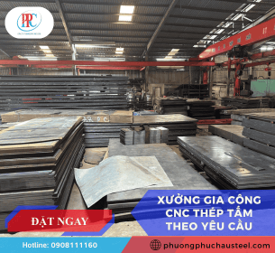 Xưởng gia công CNC thép tấm theo yêu cầu – Nhận gia công số lượng lớn