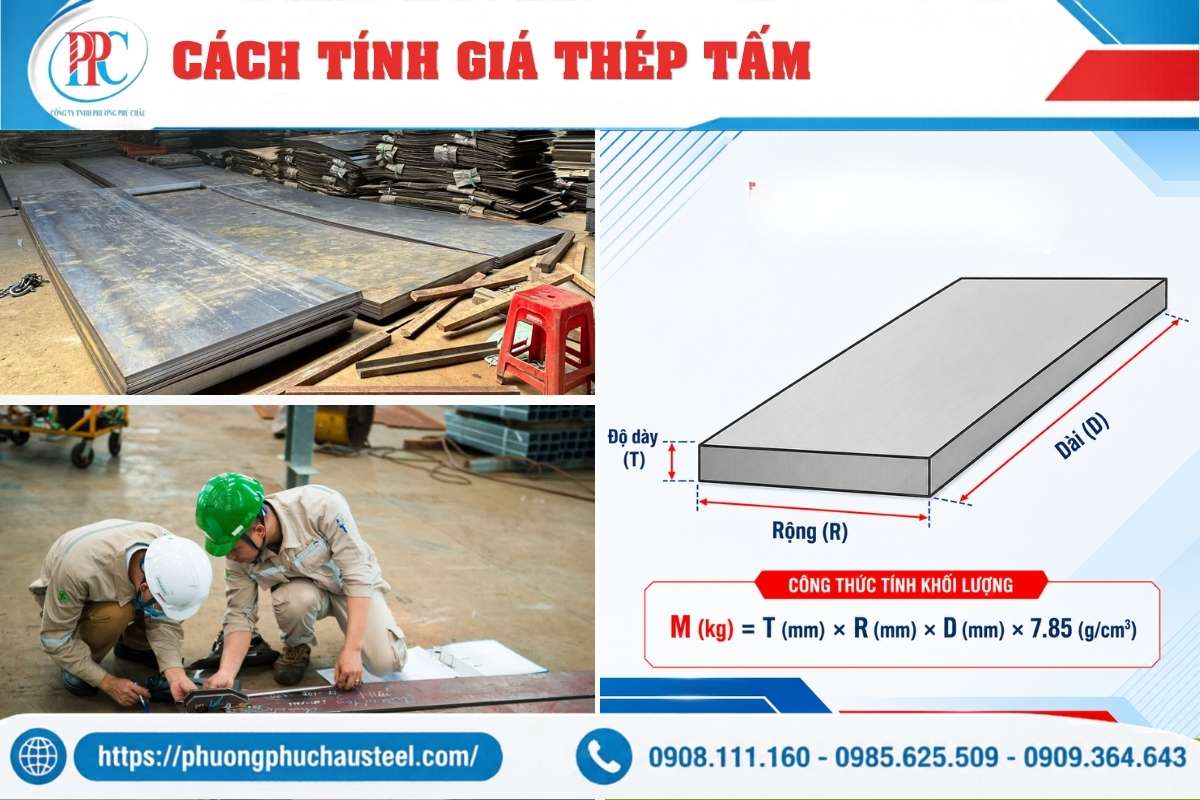 Cách tính giá thép tấm gia công