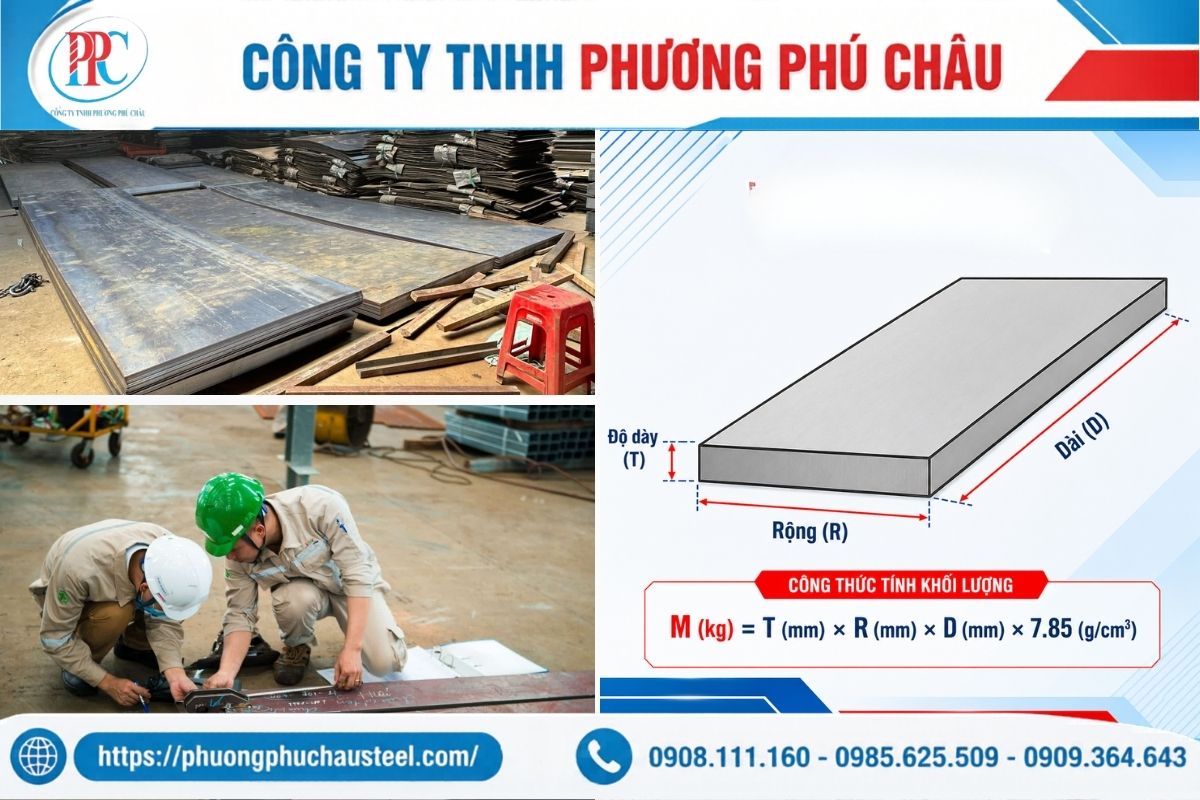 Kiểm tra kích thước bản mã thép tấm trước khi bàn giao
