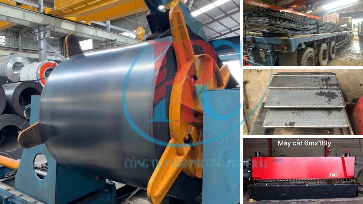 Xưởng gia công thép tấm tại TP.HCM đang xử lý chi tiết theo bản vẽ