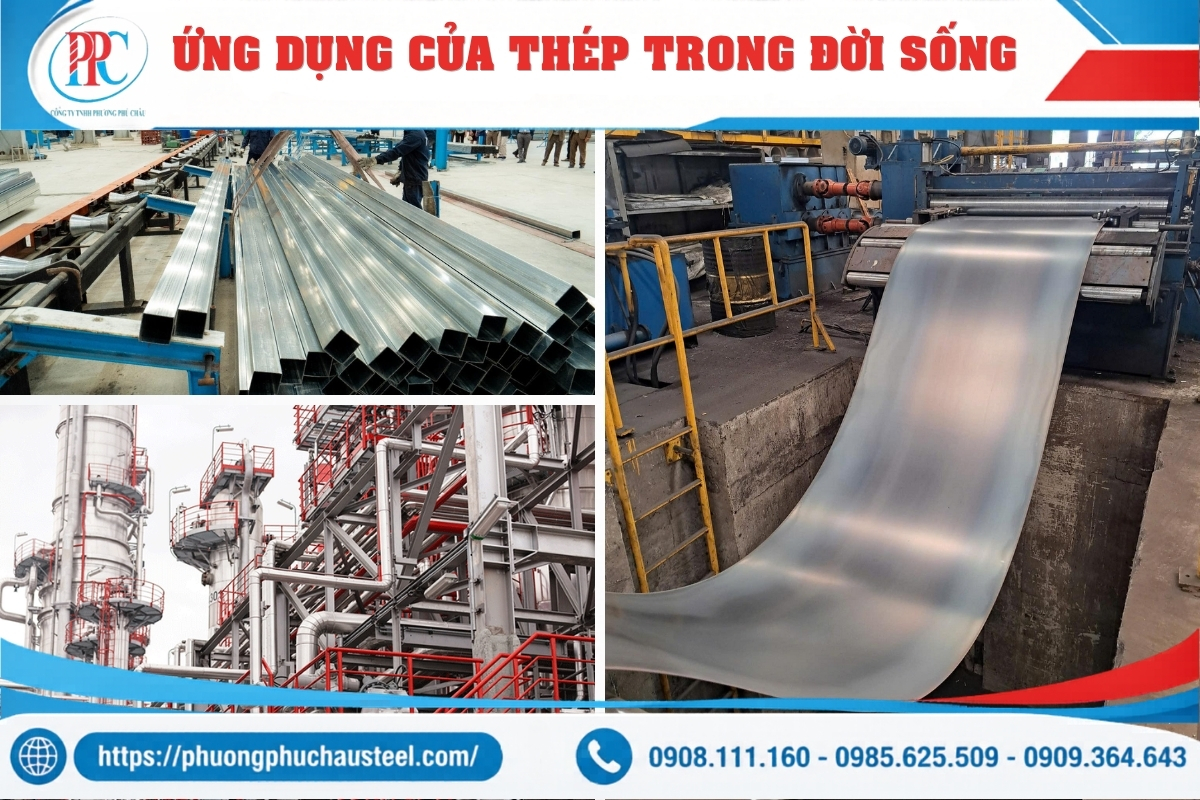 Ứng dụng của thép tấm và thép la trong cơ khí xây dựng