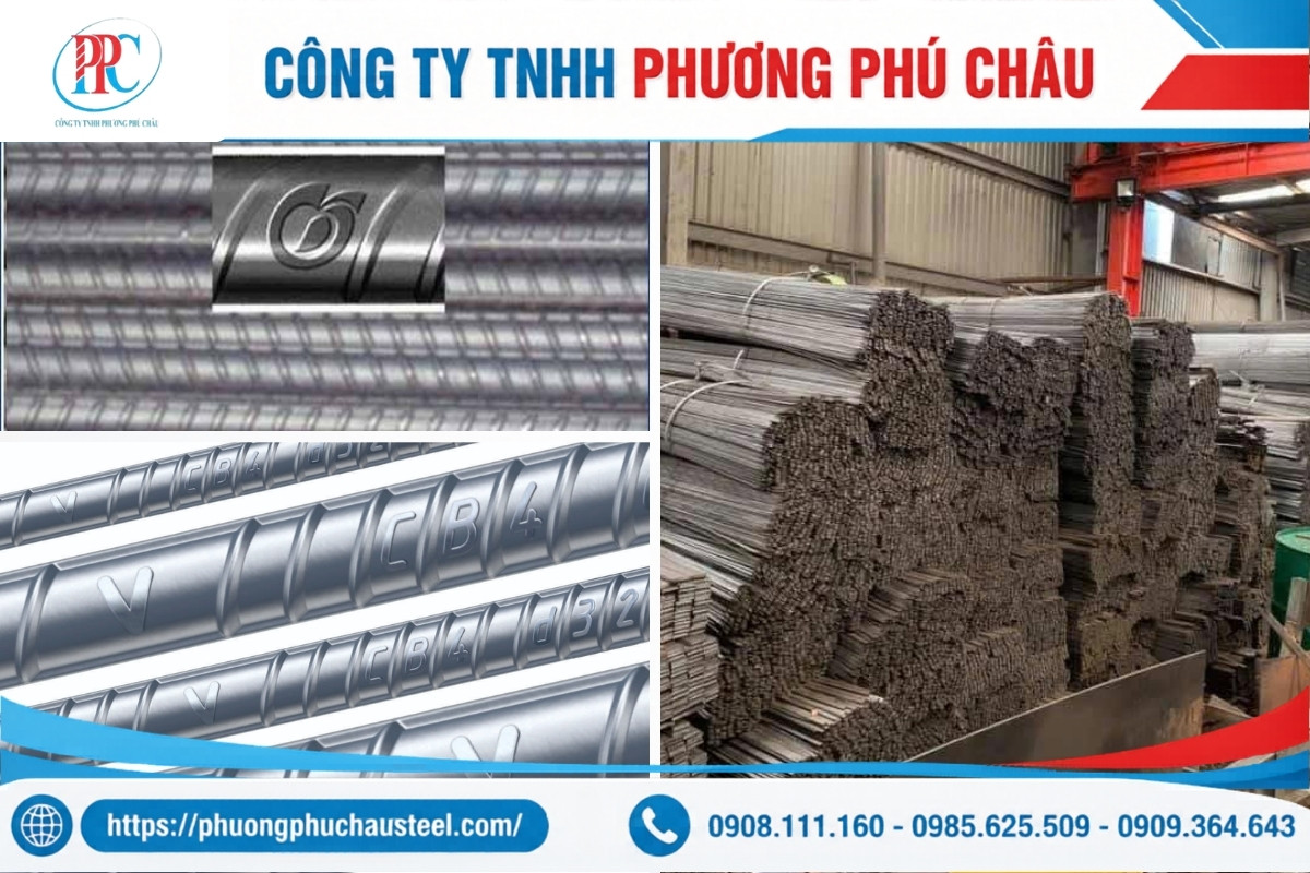 Ký hiệu thương hiệu thép: Hòa Phát, Việt Đức, Việt Nhật, Pomina
