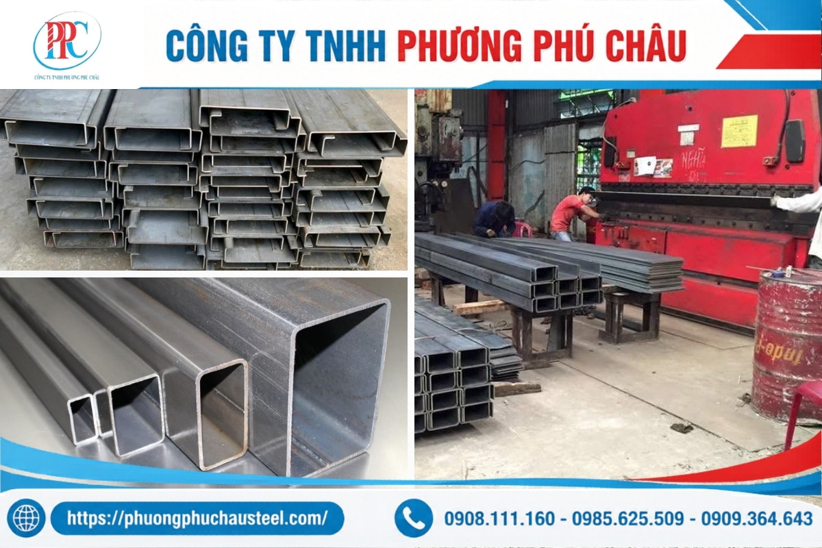 Gia công thép hộp theo yêu cầu tại xưởng Phương Phú Châu