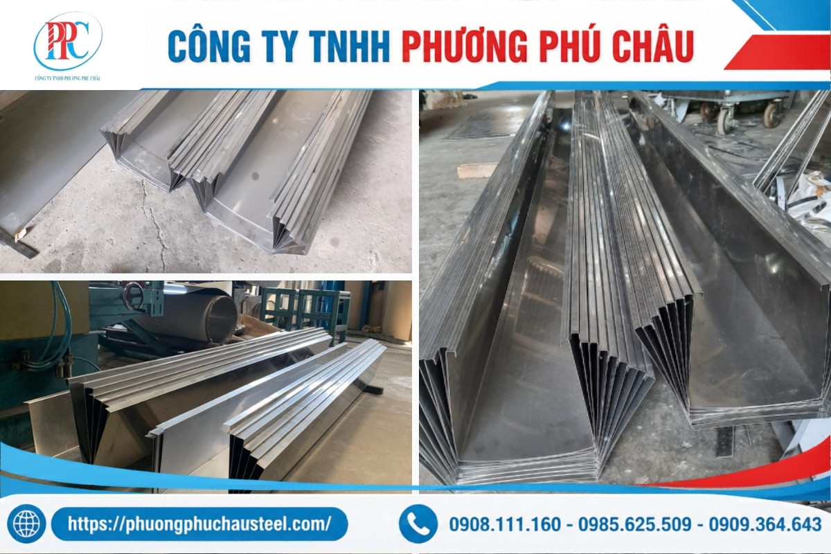 Hình ảnh gia công thép máng xối tại Tân Uyên