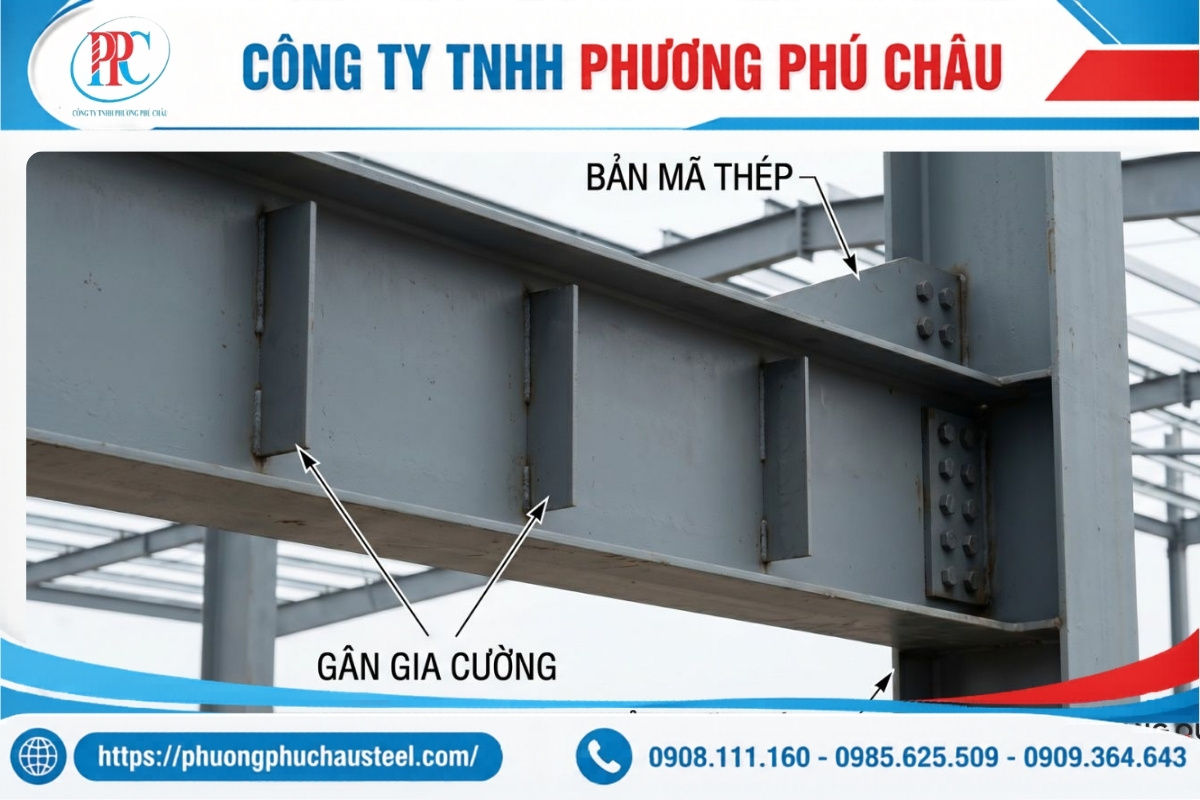 Ứng dụng bản mã trong nhà xưởng, gia công dầm cột