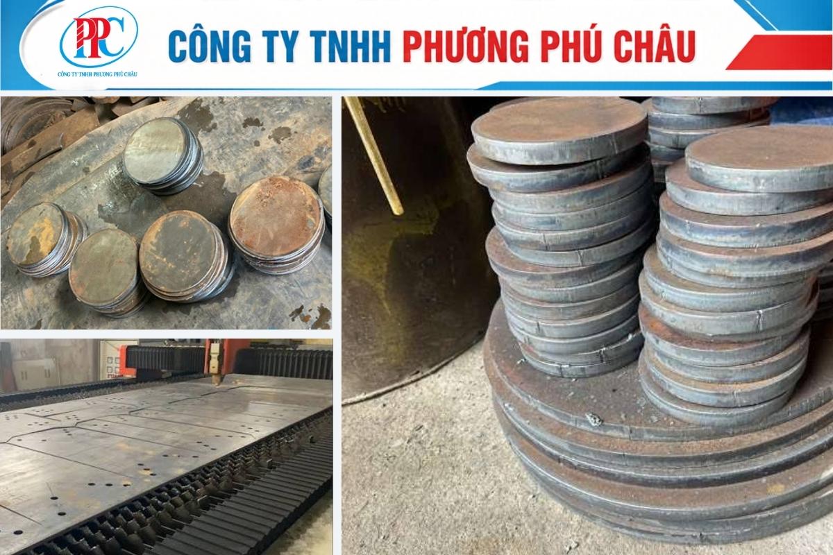 Quy trình cắt thép tấm hình tròn tại xưởng