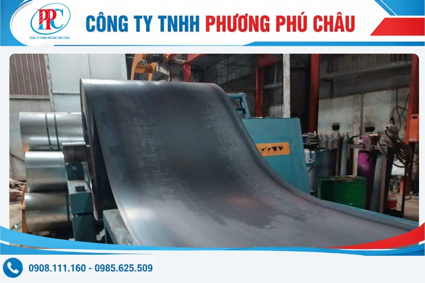 Sơ đồ các bước xả cuộn thép gồm mở cuộn, nắn phẳng, xả băng và cắt tấm