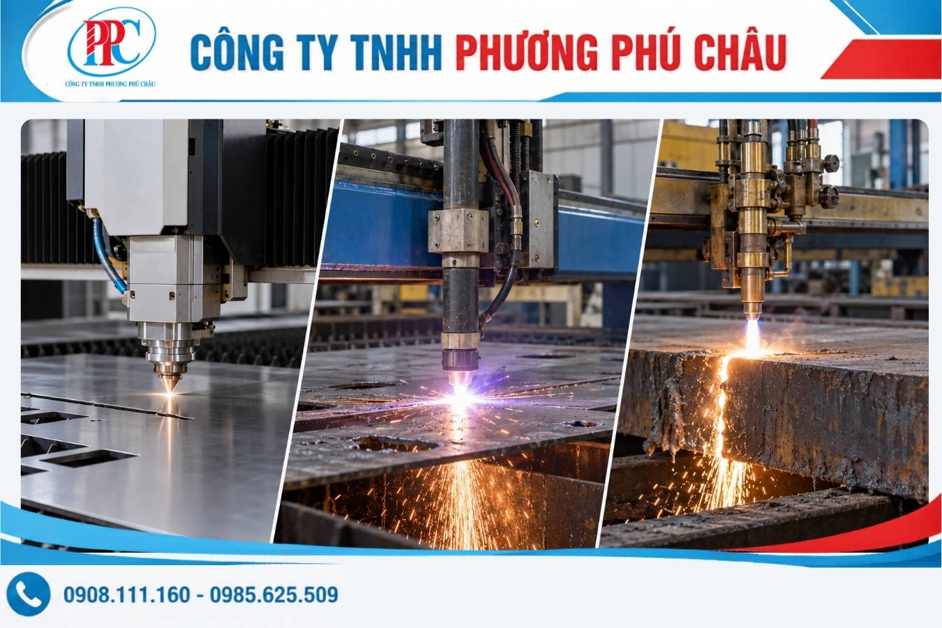 Nguyên lý công nghệ cắt Laser, Plasma và Oxy-Gas trên thép tấm