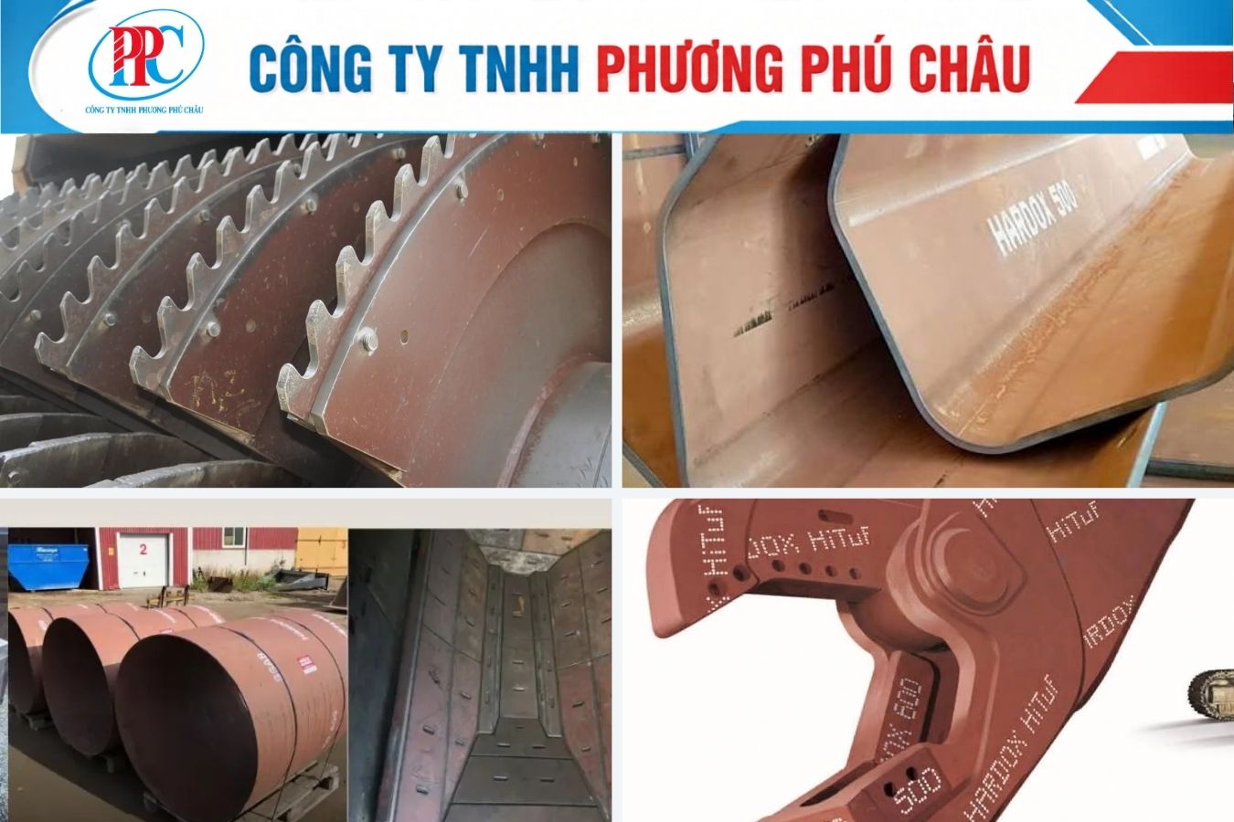 Ứng dụng thép Hardox làm gầu xúc thùng ben và tấm lót máy nghiền