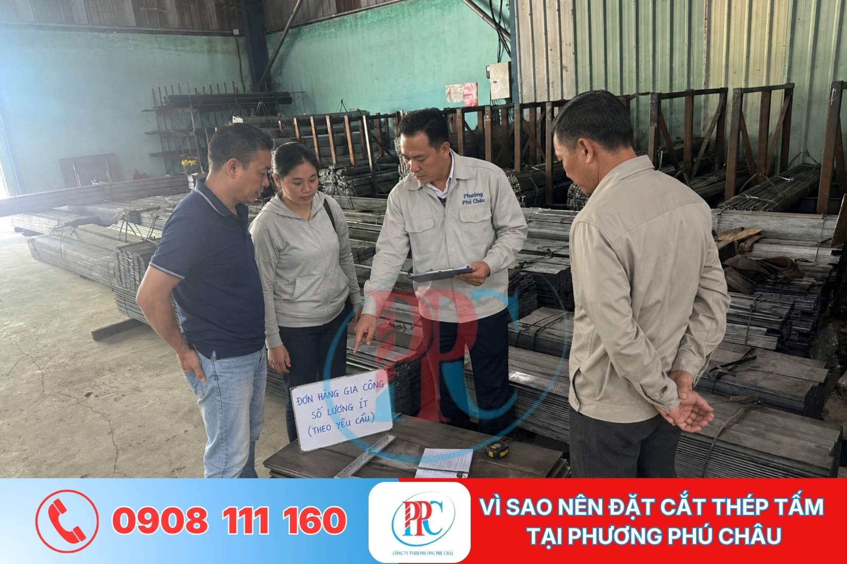 Gia công cắt thép tấm theo bản vẽ tại Phương Phú Châu