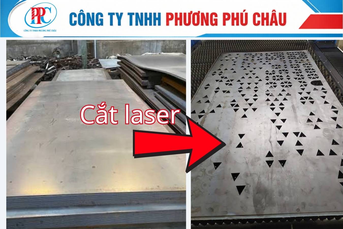 Cắt laser thép tấm theo bản vẽ tại xưởng