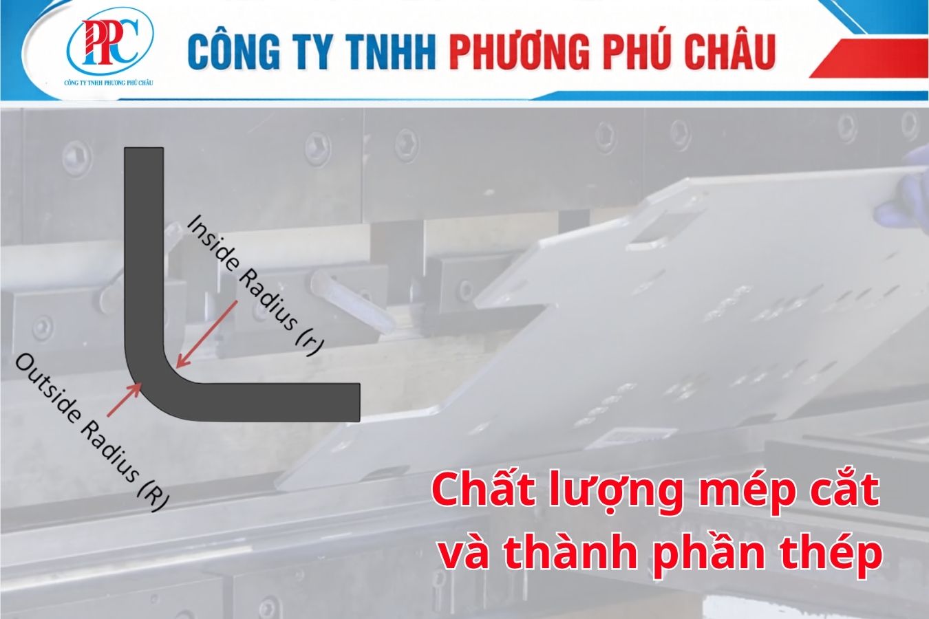 Bán kính chấn thép tấm dày và vết nứt ở thớ ngoài góc chấn