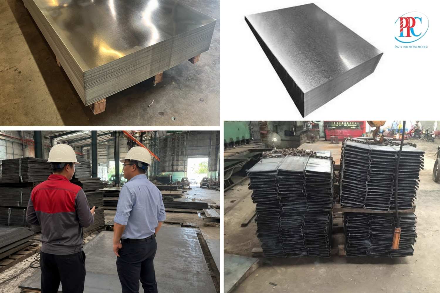 Khách hàng nghiệm thu thép tấm gia công xã Đức Hòa