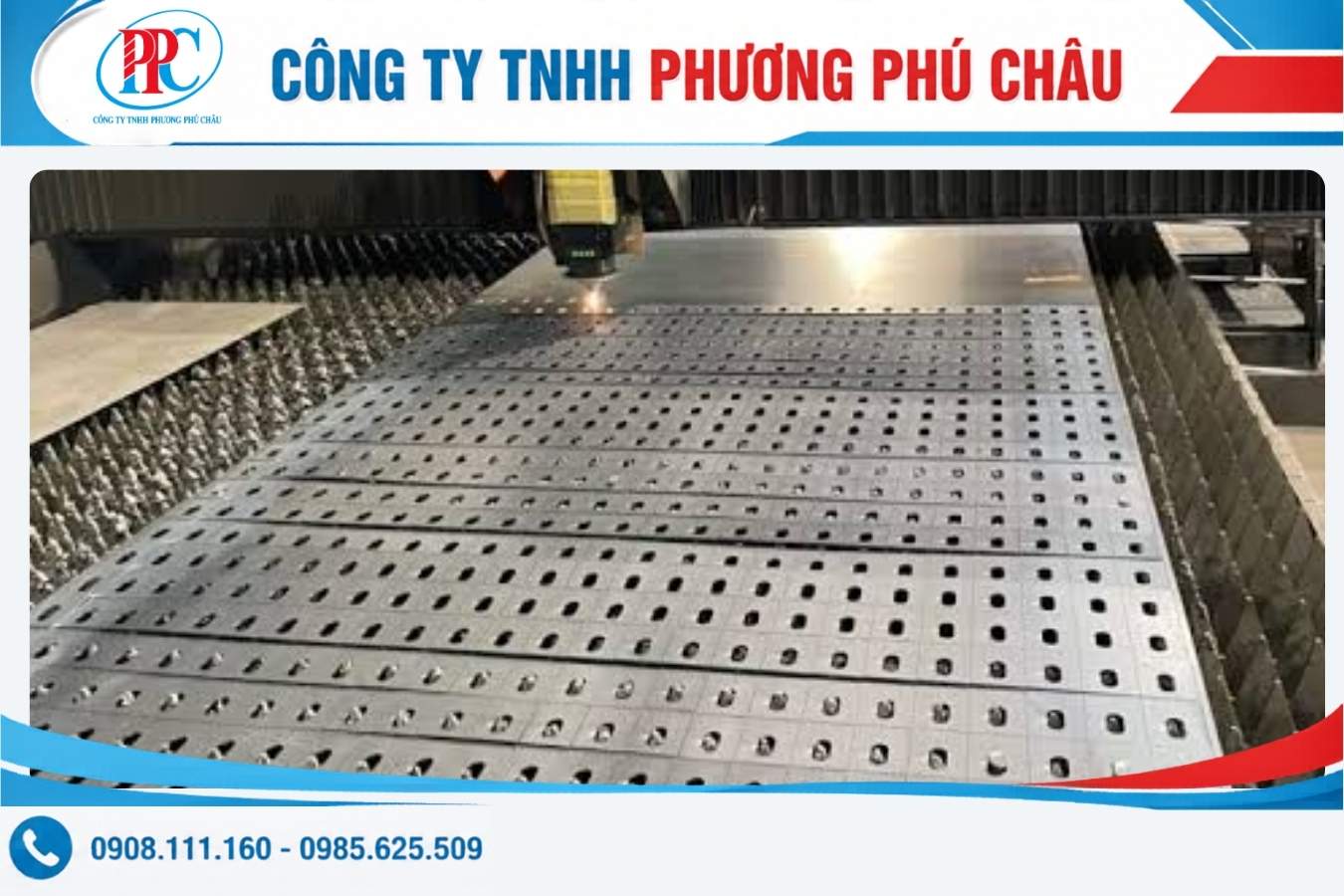 Xưởng cắt laser thép tấm Phương Phú Châu