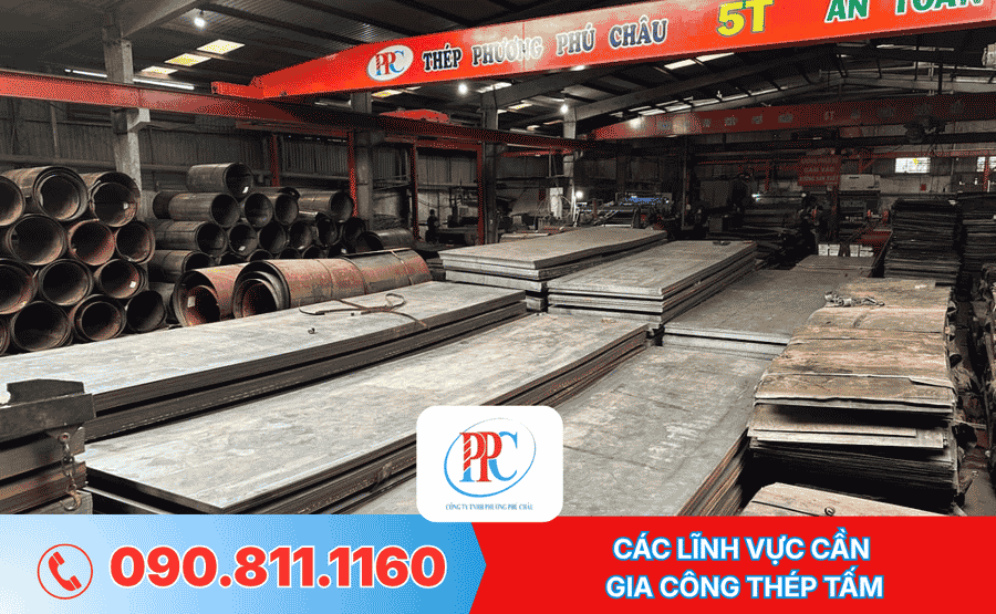 CÁC LĨNH VỰC CẦN  GIA CÔNG THÉP TẤM 