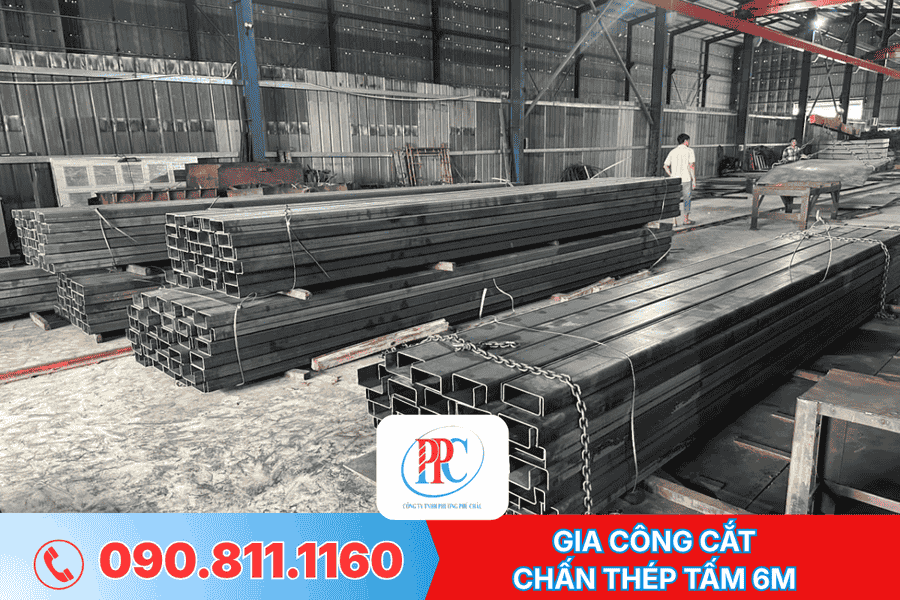 Gia công cắt, chấn thép tấm 6m