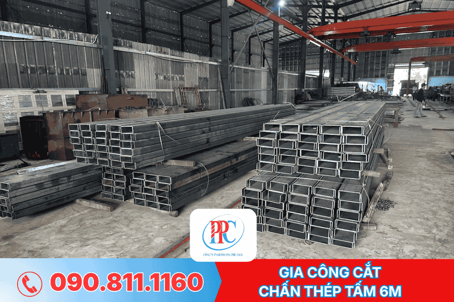 Gia công cắt, chấn thép tấm 6m