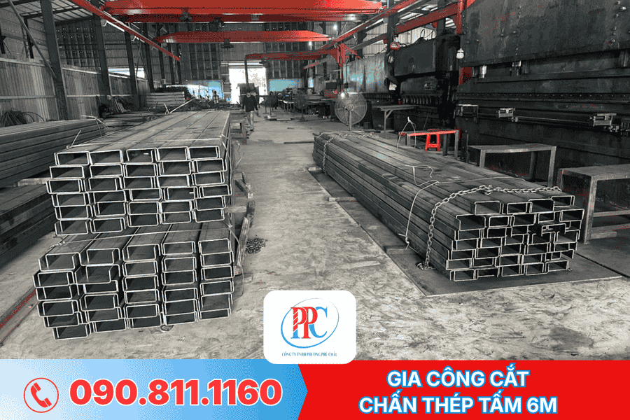 Gia công cắt, chấn thép tấm 6m