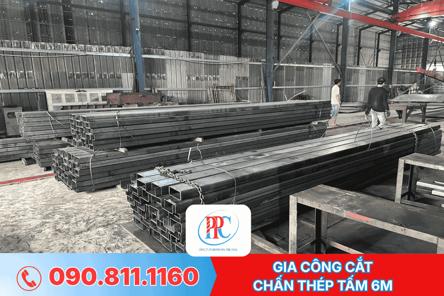 Gia công cắt, chấn thép tấm 6m