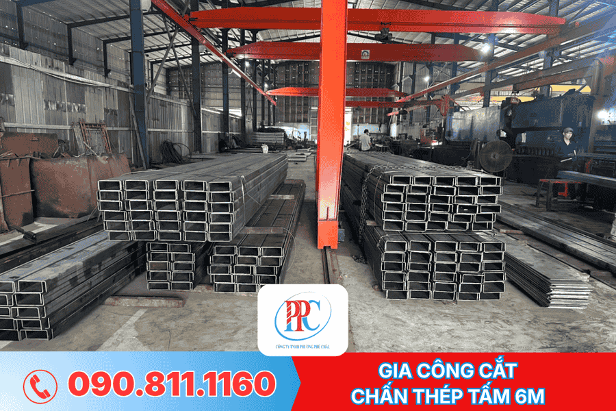 Gia công cắt, chấn thép tấm 6m