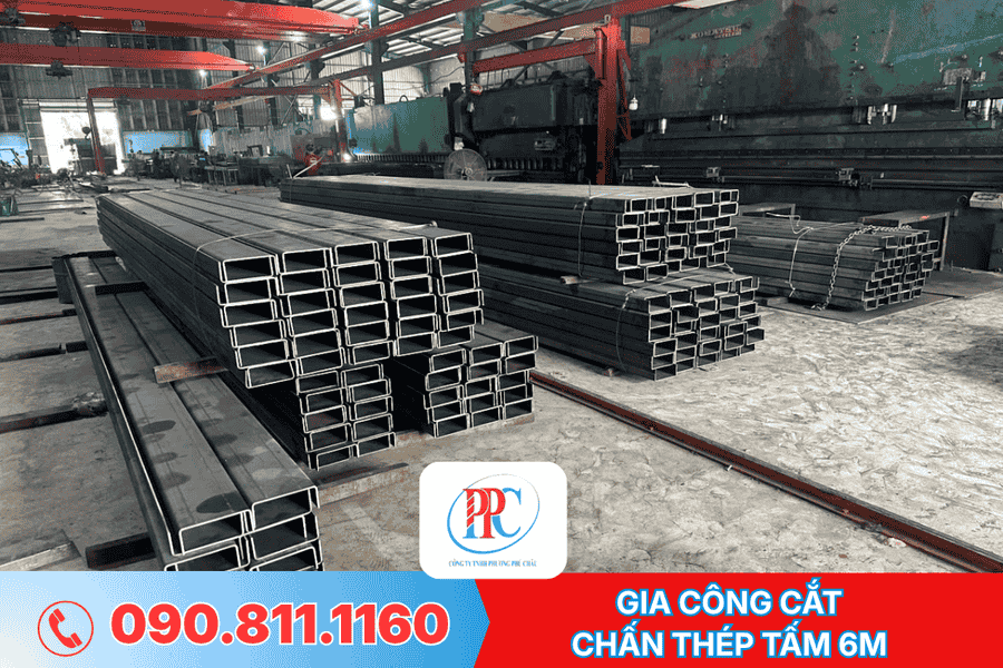 Gia công cắt, chấn thép tấm 6m