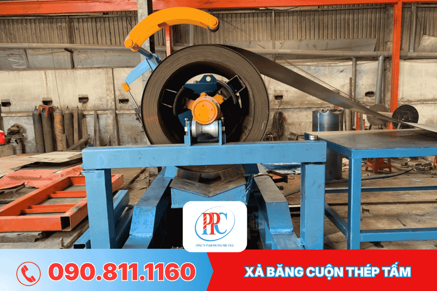 Gia công xả băng thép cuộn