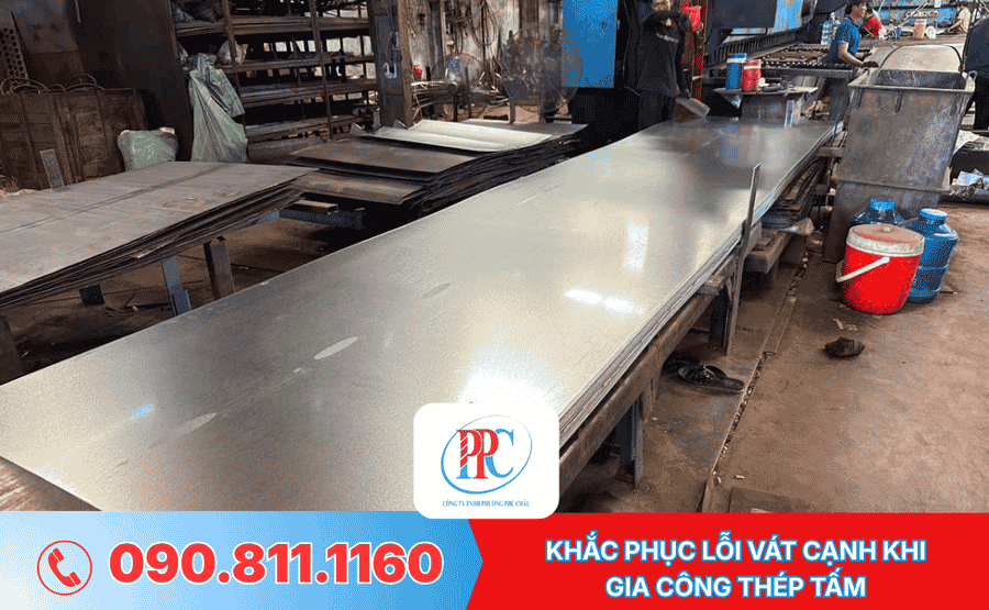 Khắc phục lỗi vát cạnh khi gia công thép tấm