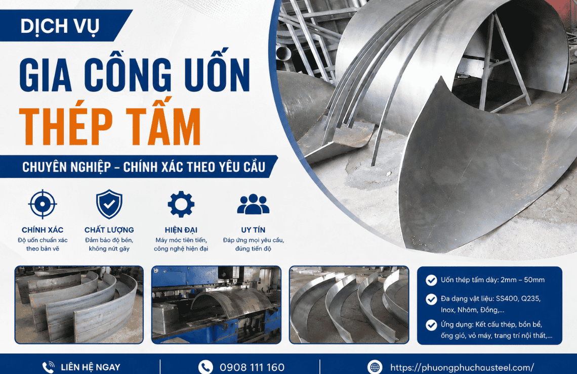 SO SÁNH GIA CÔNG CHẤN VÀ UỐN THÉP TẤM