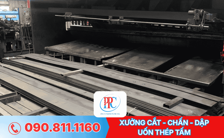 Xưởng cắt, uốn, dập, chấn thép tấm