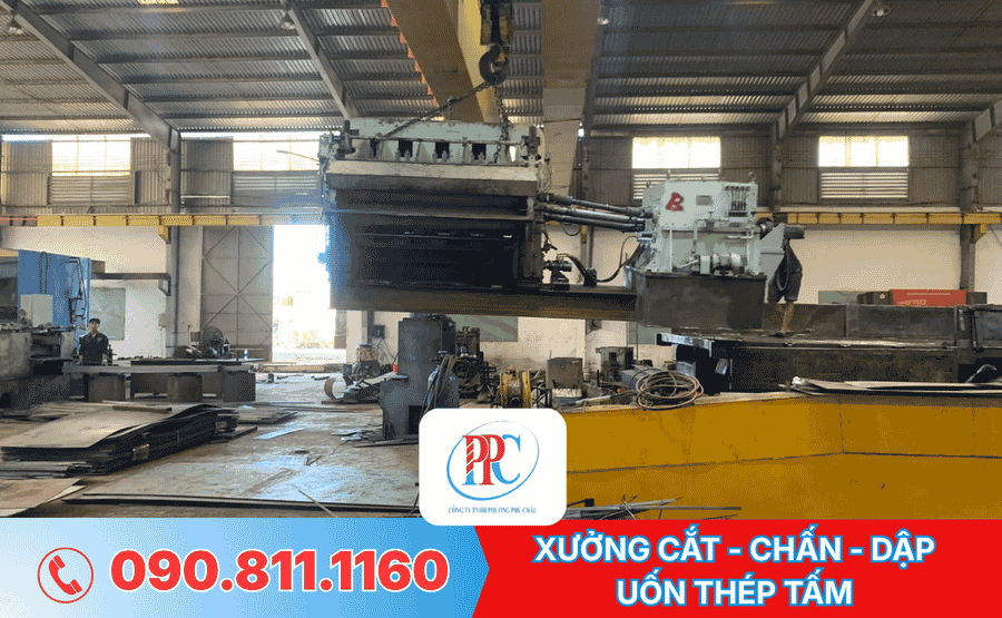 Xưởng cắt, uốn, dập, chấn thép tấm