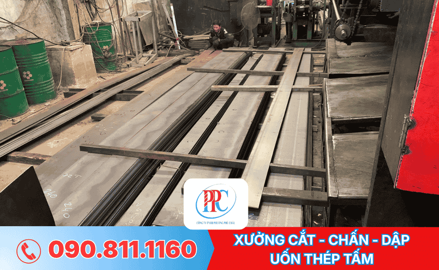 Xưởng cắt, uốn, dập, chấn thép tấm