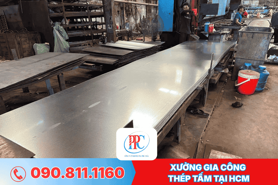 Xưởng gia công thép tấm tại HCM