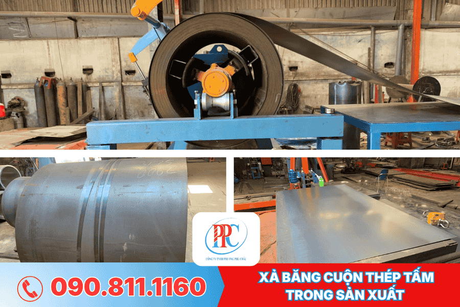 XẢ BĂNG CUỘN THÉP TẤM