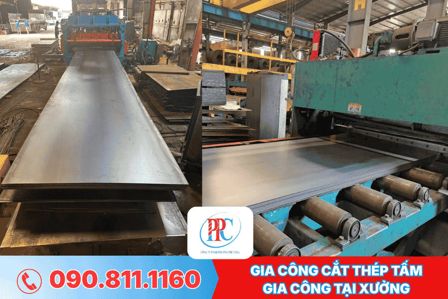 Gia công cắt thép tấm 