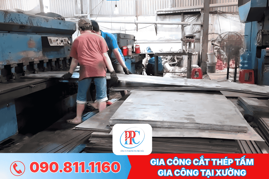 Gia công cắt thép tấm 
