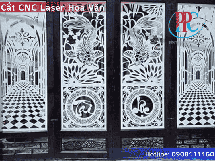 Cắt CNC Laser Thép Tấm Hoa Văn Cửa Cổng Giá Rẻ TP.HCM