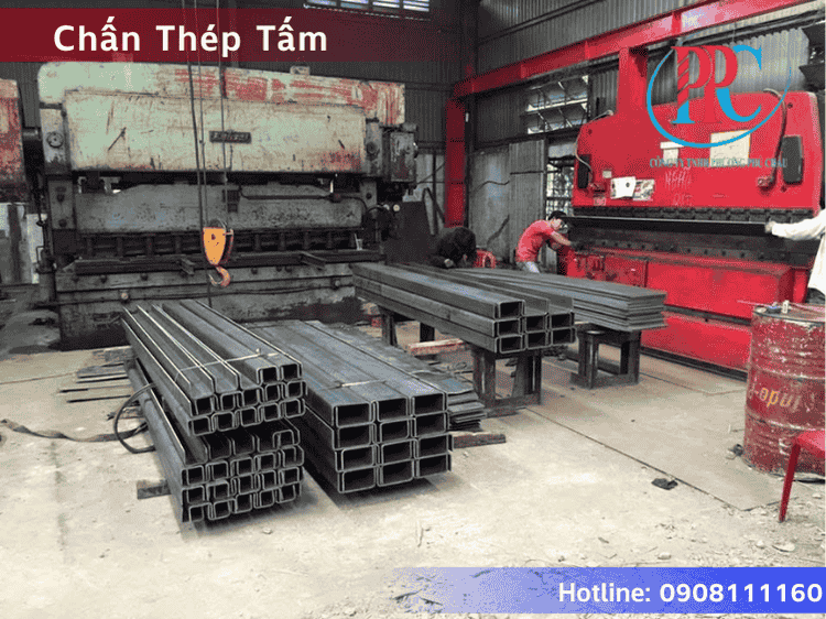 gia công chấn thép tấm theo yêu cầu